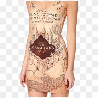 Marauders Maps Dress, HD Png Download