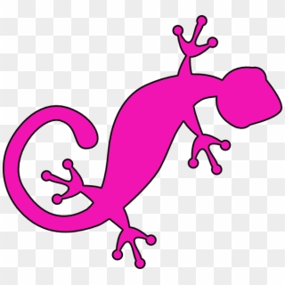 Cute Gecko Clipart - Pink Gecko Clip Art, HD Png Download
