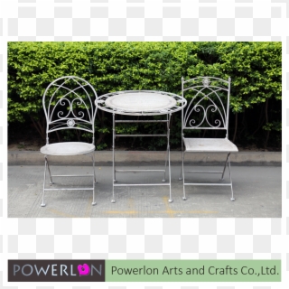 Outdoor Furniture Wrought Iron Garden Line Patio Set - Folding Chair, HD Png Download