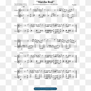 Marcha Real Sheet Music Composed By Popular 1 Of 1 - Sheet Music, HD Png Download