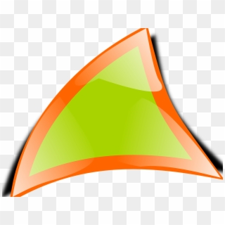 Triangle Warped Border Frame Glossy Green Orange - Warped Triangle, HD Png Download