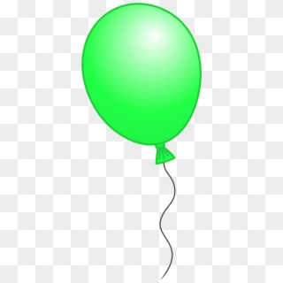 Ballons Clipart Individual Balloon - Green Balloon With Black Background, HD Png Download
