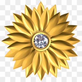 Ornament Gold Gem Flourish Circle Round Circular - Craft, HD Png Download