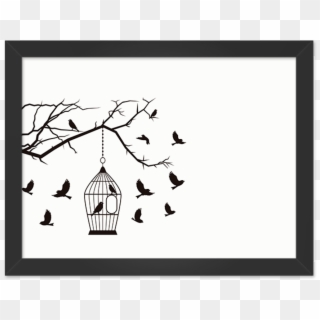 Quadro Passarinho - Passaros Gaiola, HD Png Download