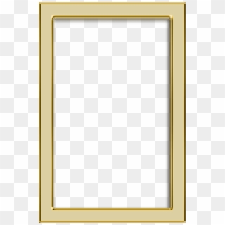 Gold Picture Frame - Golden Photo Frame, HD Png Download