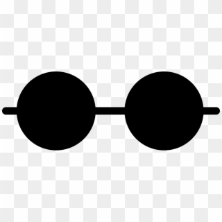 Horizontal Line With Two Black Dots Comments - Round Black Glasses Png, Transparent Png