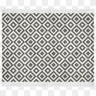 Aztec Diamond Pattern, Black Ivory, Graphic Print Blanket, - Grey Rug Geometric Pattern, HD Png Download