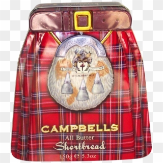Scottish Royal Stewart Tartan Biscuit Tin Kilt Shape - Campbells Shortbread, HD Png Download