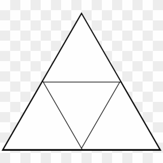 How Many Small Triangles Do You See In The Large Triangle - Triangle, HD Png Download