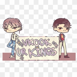 Vkook I'm Multishiper But I'm Also In Love With The - Cartoon, HD Png Download