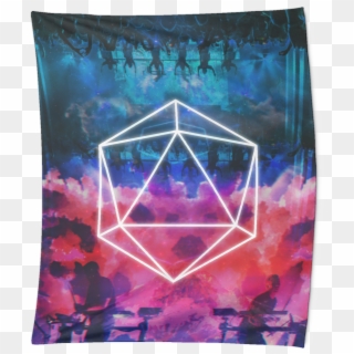 Icosahedron The Upside Down Music Fest Tapestry - Black Wallpaper 18 9, HD Png Download