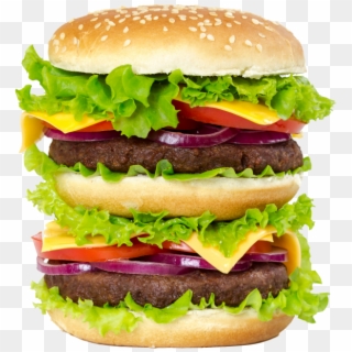 Double Burger - Бургер С Листьями Салата, HD Png Download