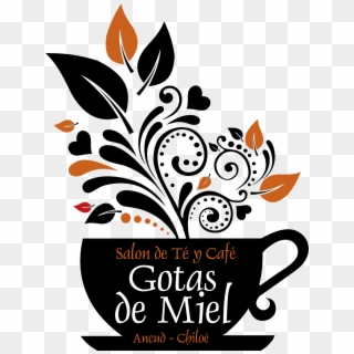 Logo Gotas De Miel - Floral Logo Design For Coffee Cup, HD Png Download
