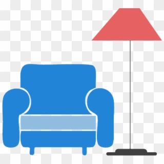 Home Chair Sofa Light Clipart Sticker - Clip Art Kursi, HD Png Download