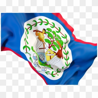 Belize Flag Waving Png, Transparent Png