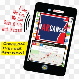 Download The Narcansas App Here - Mobile Phone, HD Png Download