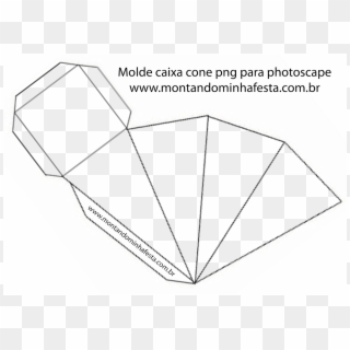 Molde Cone Png - Caixa Cone Molde Png, Transparent Png