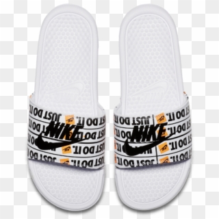 Nike - Nike Just Do It Slides White, HD Png Download