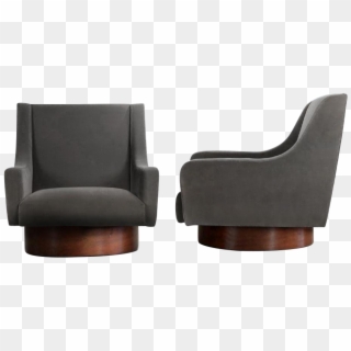 Swivel Lounge Chairs After Milo Baughman - Club Chair, HD Png Download