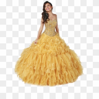 Gown Clipart Yellow Dress - Disney Princess Quinceanera, HD Png Download