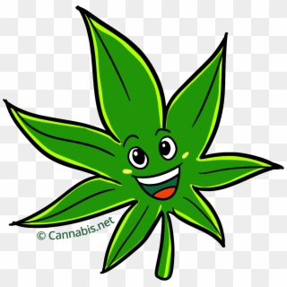 Marijuana Clipart Daun - Cannabis Cartoon, HD Png Download