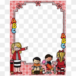 Png Frame School School Decorations, School Themes, - Cartoons Frames And Borders, Transparent Png