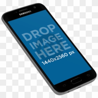 Samsung Galaxy Phone Mockup Floating In Angled Position - Android Phone Mockup, HD Png Download
