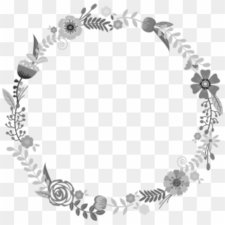 Flower Wreath-grayscale - “ - Fheasy: A Year Of Weekly Teachings And Daily Devotionals, HD Png Download