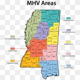 Mississippi County Map - Mississippi Natural Resources Map, HD Png Download