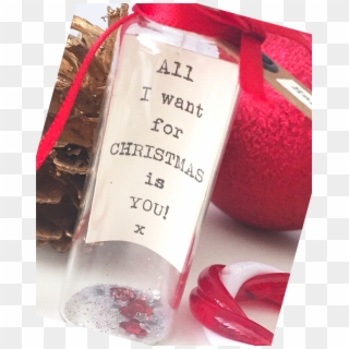 Christmas Positivity Bottle Decoration - Rose, HD Png Download