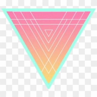#geometric #triangle #shapes #retro #80s #pastel#freetoedit - Triangle, HD Png Download