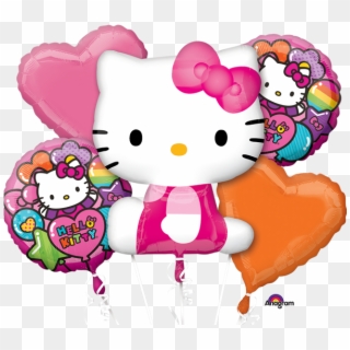 Add To Cart - Hello Kitty Birthday Balloons Bouquet, HD Png Download
