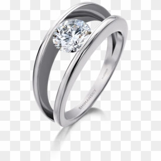 Platinum Millennium Round Brilliant Cut Diamond Engagement - Shimansky Rings, HD Png Download