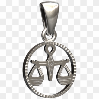 925 Sterling Silver Libra Sign Of The Zodiac Pendant - Locket, HD Png Download