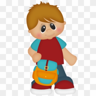 Camping Clipart Boy, School Clipart, Filing Papers, - Cartoon, HD Png Download