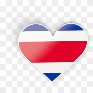 Costa Rican Flag Heart Transparent, HD Png Download