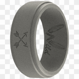 Men's Dusty Grey Arrow Silicone Ring - Bangle, HD Png Download