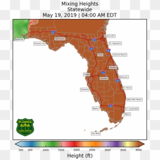Observed Weather Map - Florida Forest Service, HD Png Download