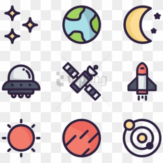 Free Png Space Icon Set - Space Icons Transparent, Png Download