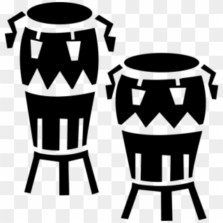 More In Same Style Group - Bongos Clipart Black And White, HD Png Download