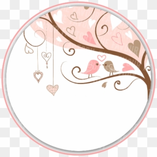 #peach #brown #stripes #blank #circle #round #cute - Bloom Love, HD Png Download