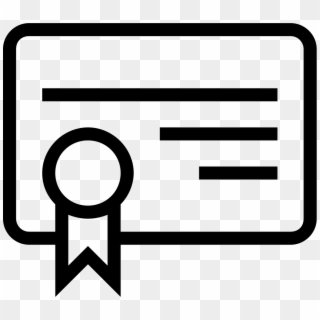 Certificate Of Education Outlined Symbol Comments - Certificate Symbol, HD Png Download
