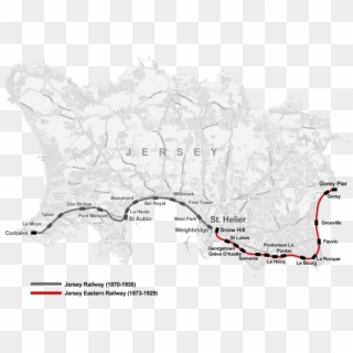 Jer Map - Jersey Railway, HD Png Download