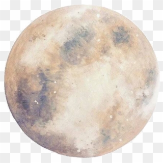 Full Moon Moon Watercolor, HD Png Download