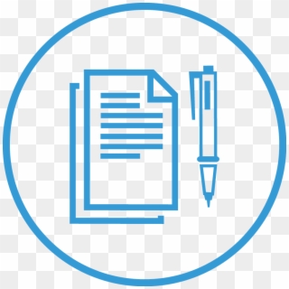 Icon Picture Of A Pen And Paper Representing Usiak - Icon, HD Png Download