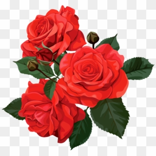 Flower Bouquet Rose Clip Art - Rose Flowers Art Clip, HD Png Download