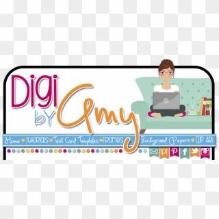 Digi By Amy - Sitting, HD Png Download