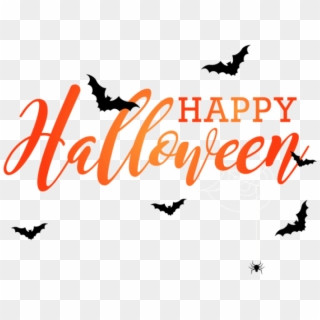 Download Happy Halloween With Bats Png Images Background - Happy Halloween Images Png, Transparent Png