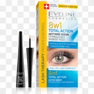 8 In 1 Total Action Active Serum Stimulating Lash Growth - Eveline 8w1 Total Action, HD Png Download