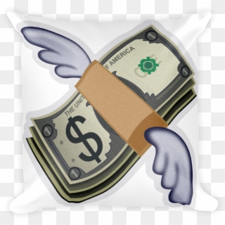 Emoji Pillow Money With Wings Just Emoji Png Emoji, Transparent Png